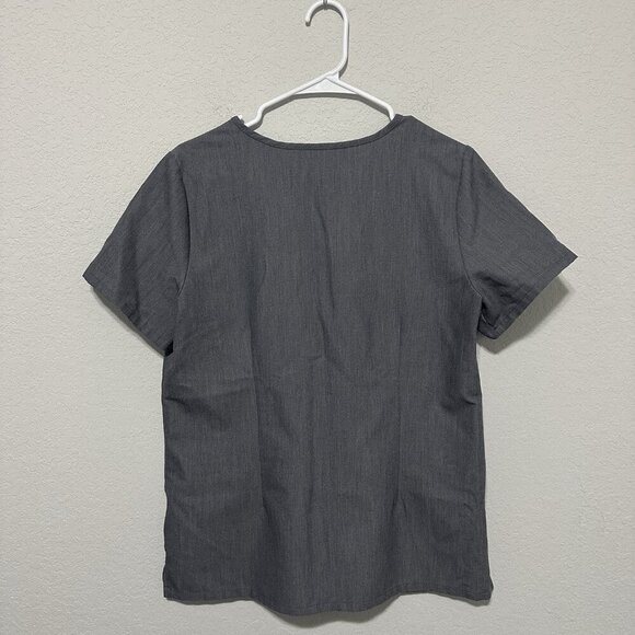 FIGS Womens Casma Three-Pocket Scrub Top Size Medium Gray Nursing Medical - Picture 2 of 7